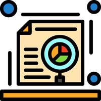 SEO audit Line Filled Icon vector