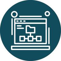 XML sitemap Outline Circle Icon vector