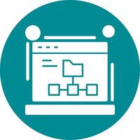 xml mapa del sitio glifo circulo icono vector