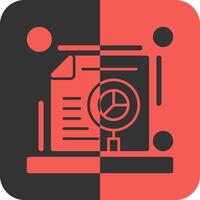 SEO audit Red Inverse Icon vector