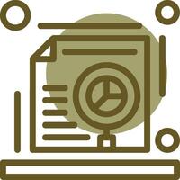 SEO audit Linear Circle Icon vector