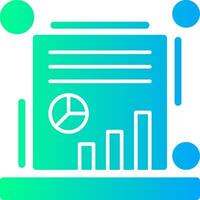 SEO report Solid Multi Gradient Icon vector