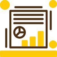 SEO report Yellow Lieanr Circle Icon vector