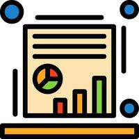 SEO report Line Filled Icon vector