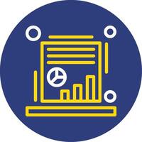 SEO report Dual Line Circle Icon vector