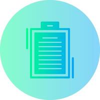 Clipboard Gradient Circle Icon vector