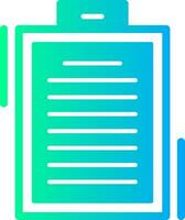 Clipboard Solid Multi Gradient Icon vector