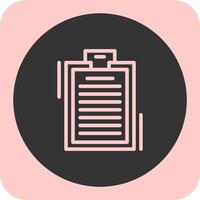 Clipboard Linear Round Icon vector