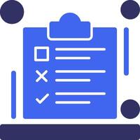 SEO checklist Solid Two Color Icon vector