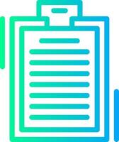 Clipboard Linear Gradient Icon vector