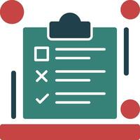 SEO checklist Glyph Two Color Icon vector