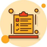 SEO checklist Filled Shadow Circle Icon vector