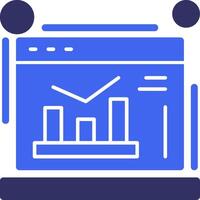 Google Analytics Solid Two Color Icon vector