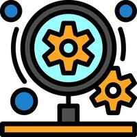 SEO tools Line Filled Icon vector