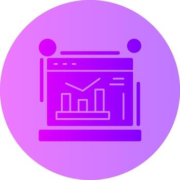 Google Analytics Gradient Circle Icon vector