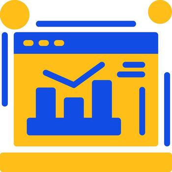 Google Analytics Flat Two Color Icon vector