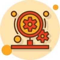 SEO tools Filled Shadow Circle Icon vector