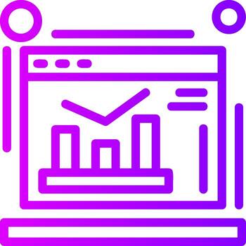 Google Analytics Linear Gradient Icon vector