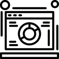 icono de línea de análisis web vector