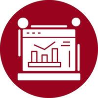 Google Analytics Glyph Circle Icon vector