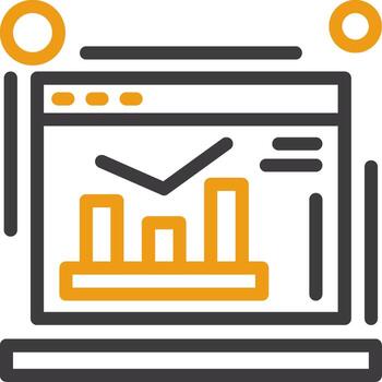 Google Analytics Line Circle Icon vector