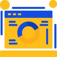 Web analytics Flat Two Color Icon vector