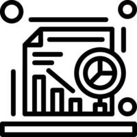 Data analysis Line Icon vector