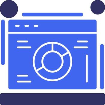 Web analytics Solid Two Color Icon vector
