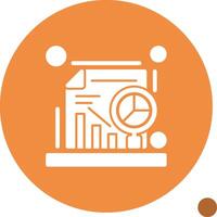 Data analysis Glyph Shadow Icon vector