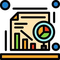 Data analysis Line Filled Icon vector