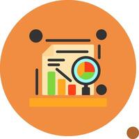 Data analysis Flat Shadow Icon vector