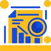 Data analysis Flat Two Color Icon vector