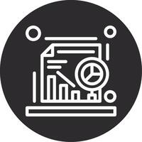 Data analysis Inverted Icon vector