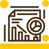 Data analysis Yellow Lieanr Circle Icon vector