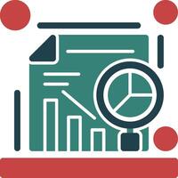 Data analysis Glyph Two Color Icon vector