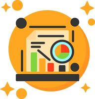 Data analysis Tailed Color Icon vector