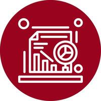 Data analysis Outline Circle Icon vector