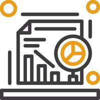 Data analysis Line Two Color Icon vector