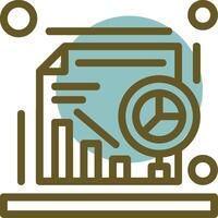 Data analysis Linear Circle Icon vector