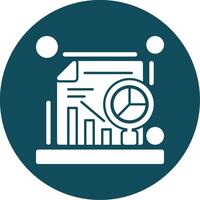 Data analysis Glyph Circle Icon vector