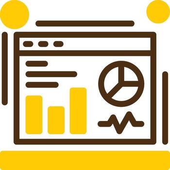Dashboard Yellow Lieanr Circle Icon vector