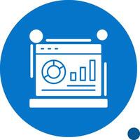 Metrics Glyph Shadow Icon vector