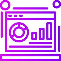 Metrics Linear Gradient Icon vector