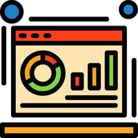 Metrics Line Filled Icon vector