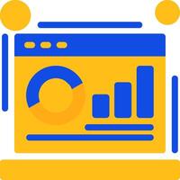 Metrics Flat Two Color Icon vector