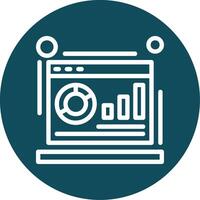 Metrics Outline Circle Icon vector
