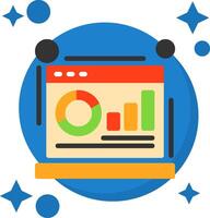 Metrics Tailed Color Icon vector