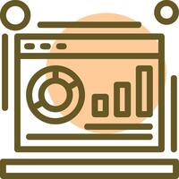Metrics Linear Circle Icon vector