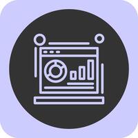 Metrics Linear Round Icon vector