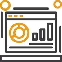 Metrics Line Two Color Icon vector